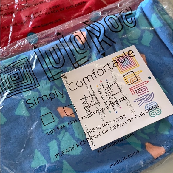5 pairs of LuLaRoe tween leggings - Picture 2 of 5